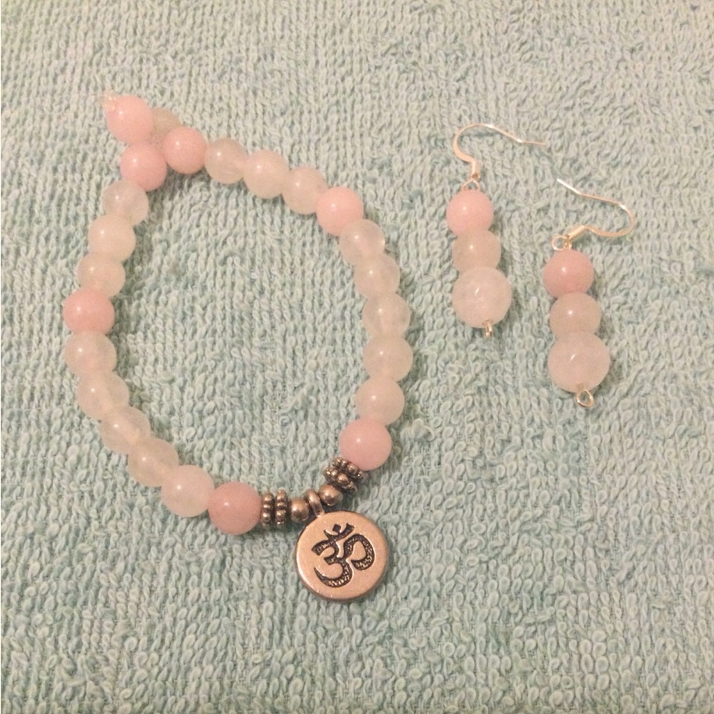 Woman’s Rose quartz Jewelry Bundle